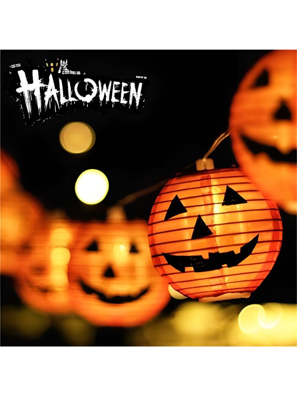 Halloween Pumpkin Lantern String Lights, 8.5Ft Jack O Lanterns String Lights